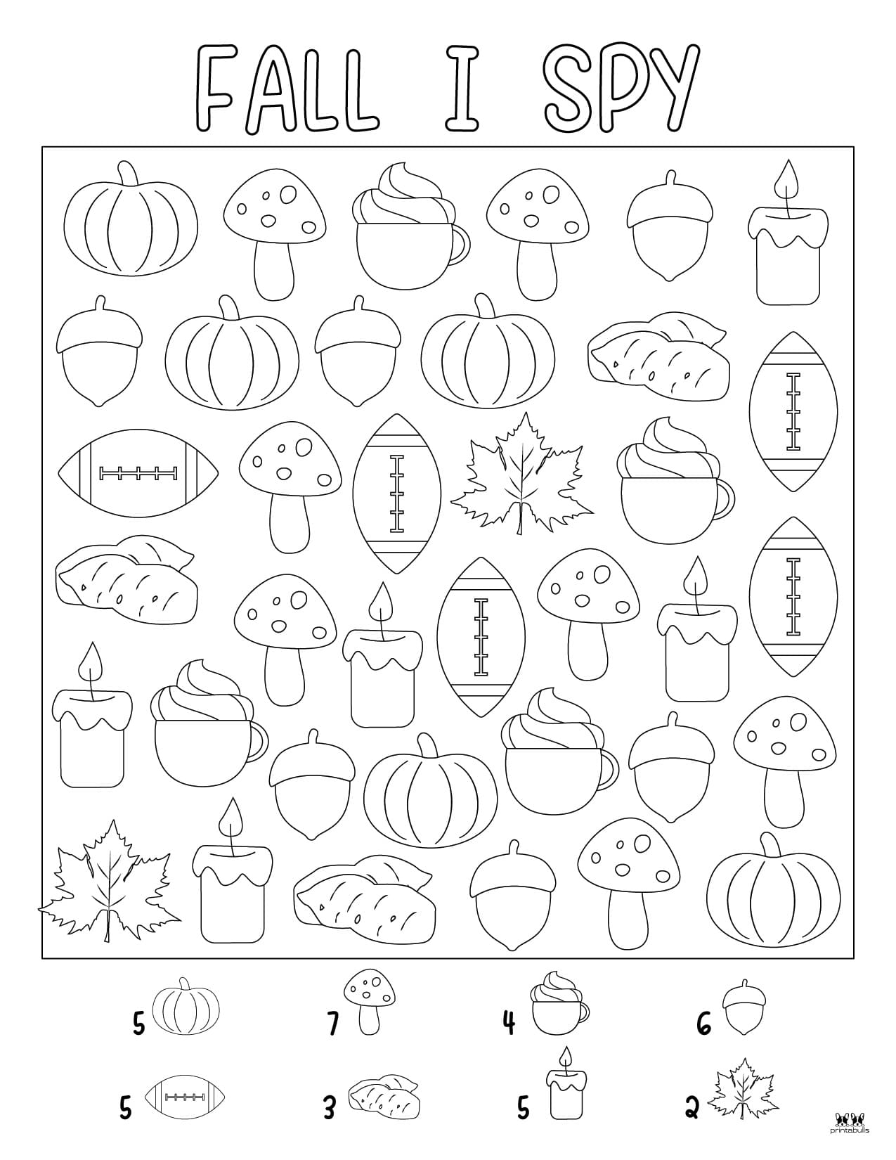 Fall I Spy - 4 FREE Printables | Printabulls