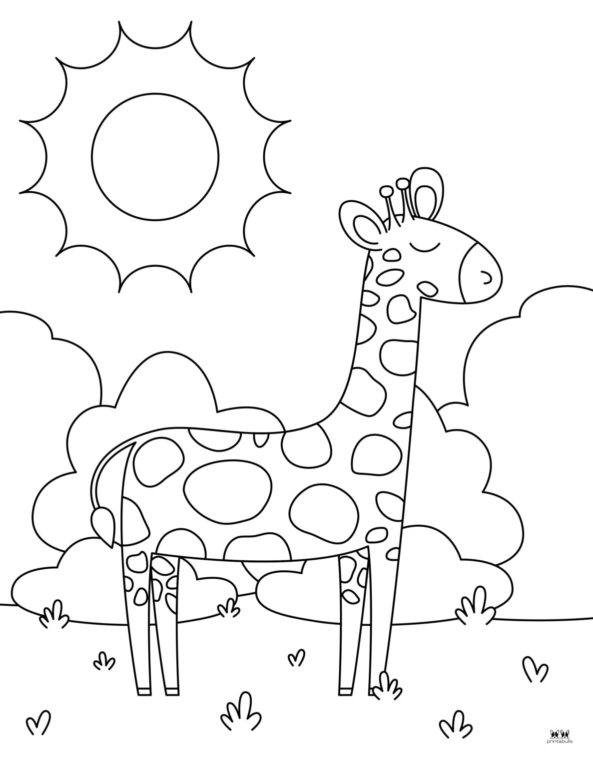 Giraffe Coloring Pages & Templates - FREE | Printabulls