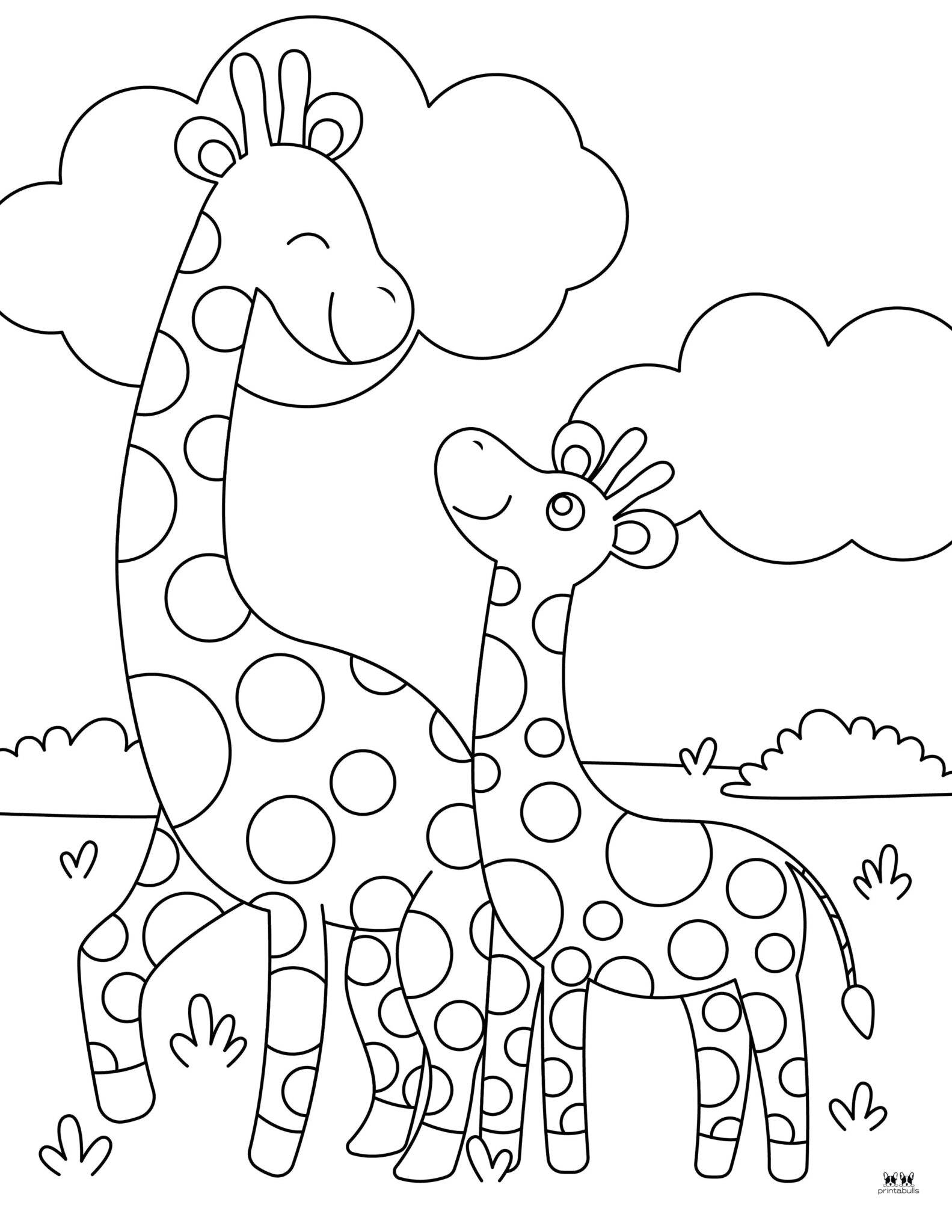 Giraffe Coloring Pages & Templates - FREE | Printabulls