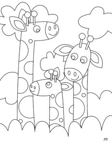 Giraffe Coloring Pages & Templates - FREE | Printabulls