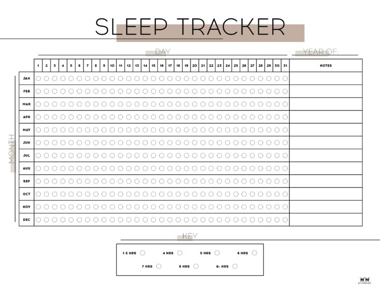 Sleep Trackers - 13 FREE Printables | Printabulls