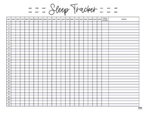 Sleep Trackers - 13 FREE Printables | Printabulls