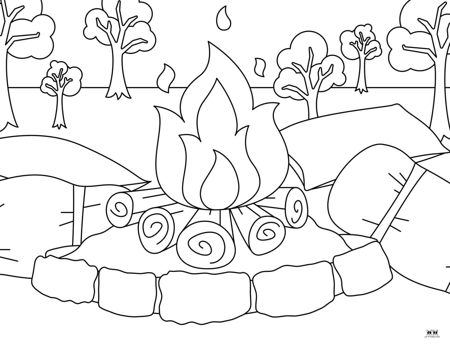 Camping Coloring Pages - 25 FREE Printables | Printabulls