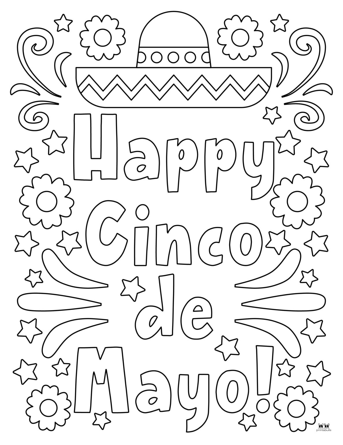 Cinco de Mayo Coloring Pages - 25 FREE Pages | Printabulls