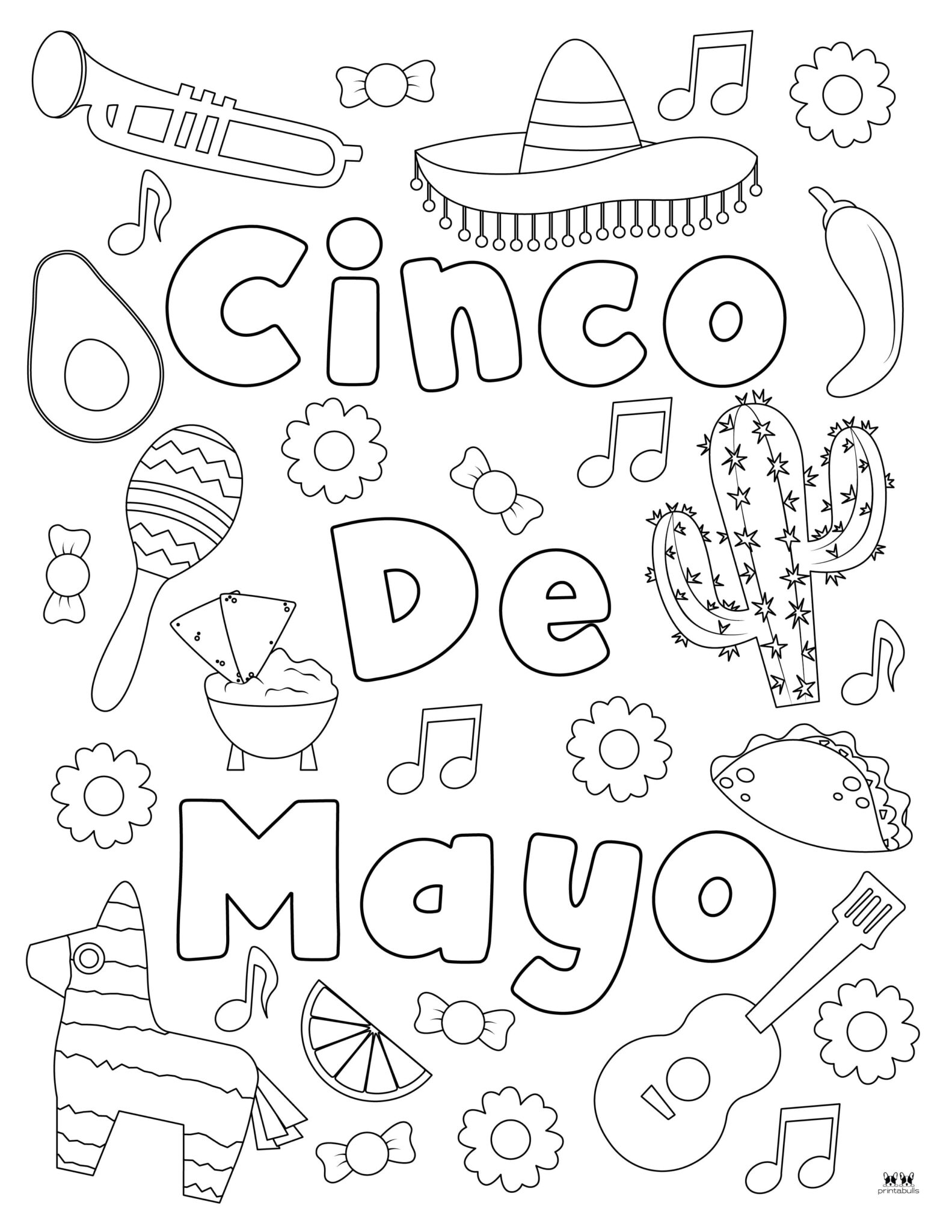 Cinco de Mayo Coloring Pages - 25 FREE Pages - PrintaBulk