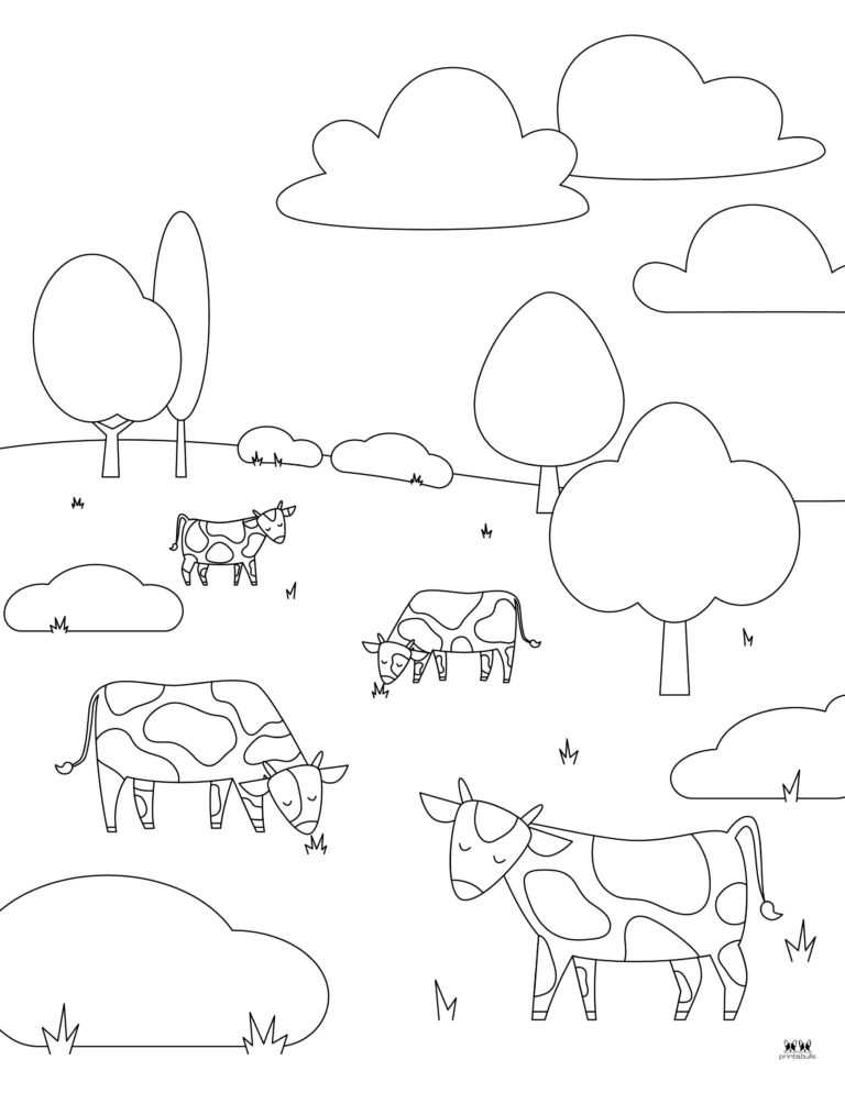 Cow & Highland Cow Coloring Pages - 40 Pages | Printabulls