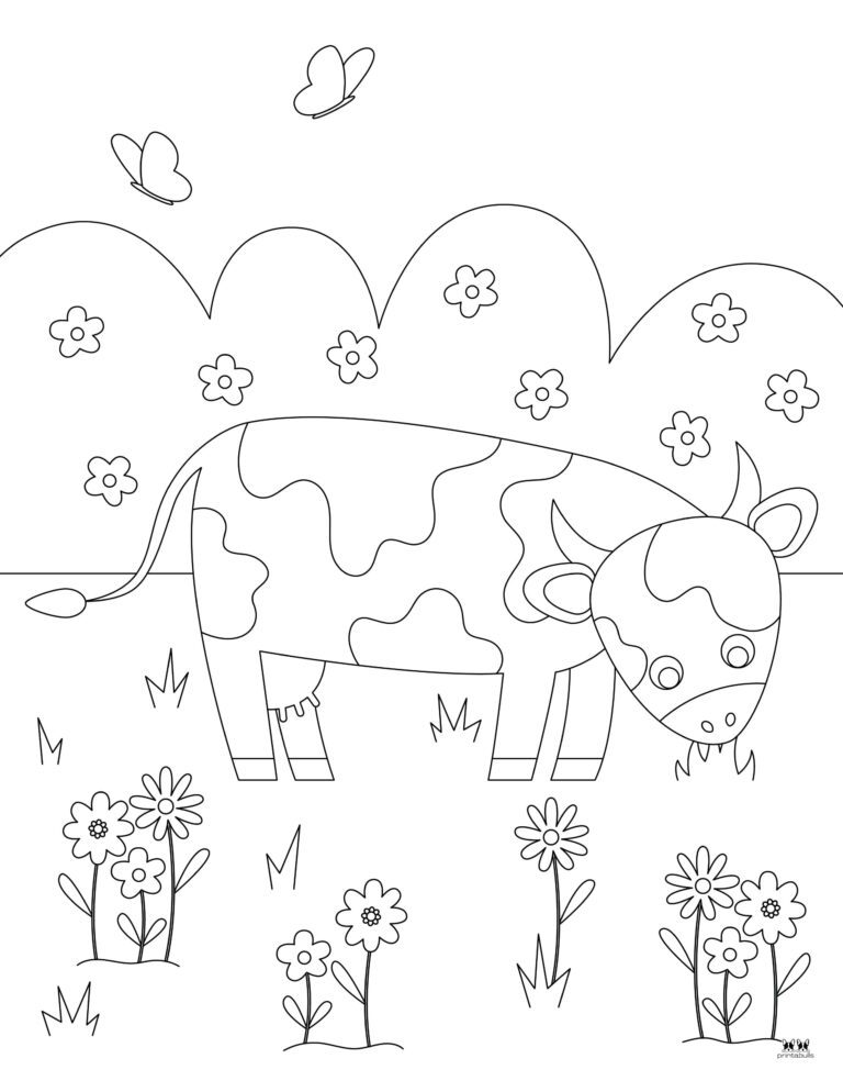 Cow & Highland Cow Coloring Pages - 40 Pages | Printabulls