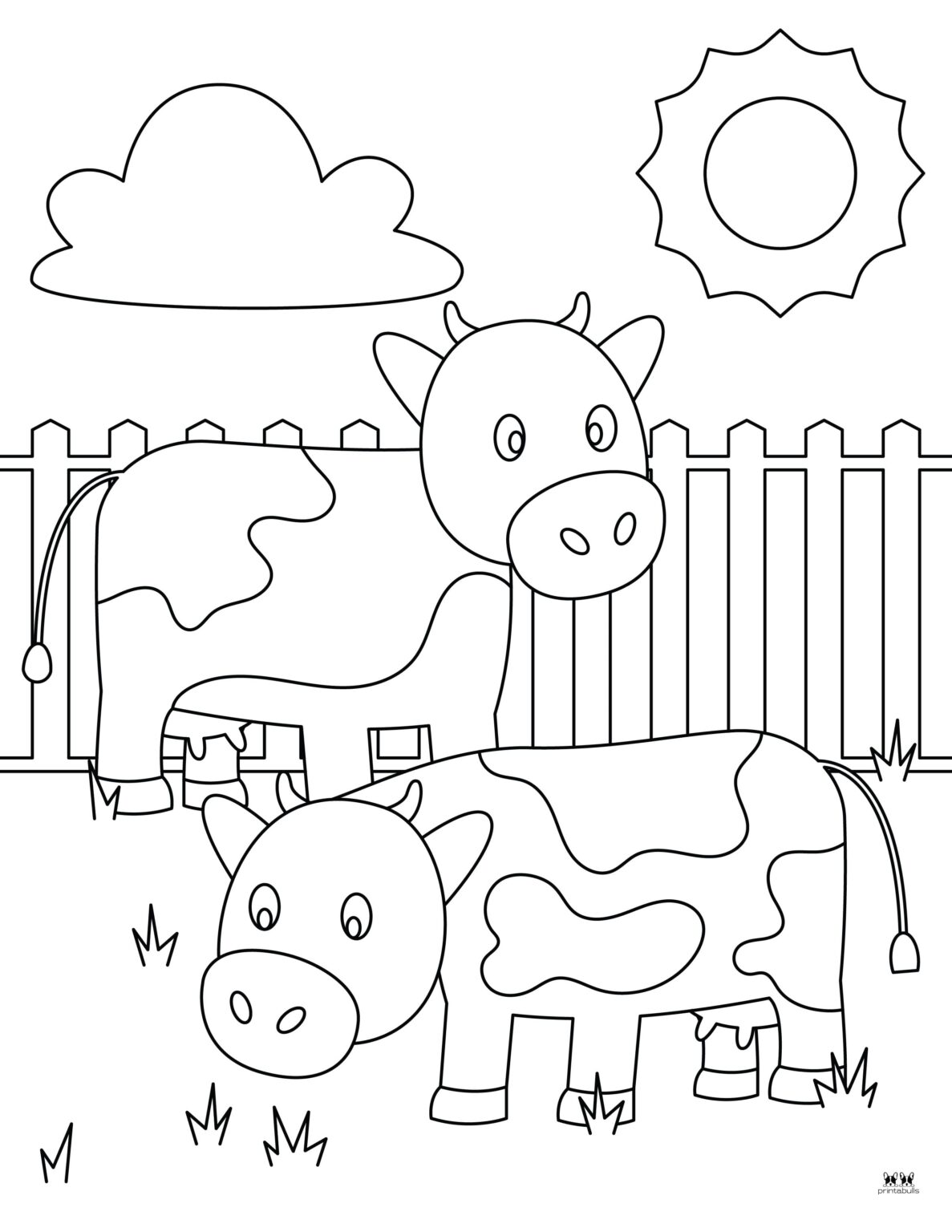 Cow & Highland Cow Coloring Pages - 40 Pages | Printabulls