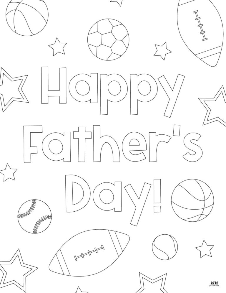 Father's Day Coloring Pages - 50 FREE Pages | Printabulls