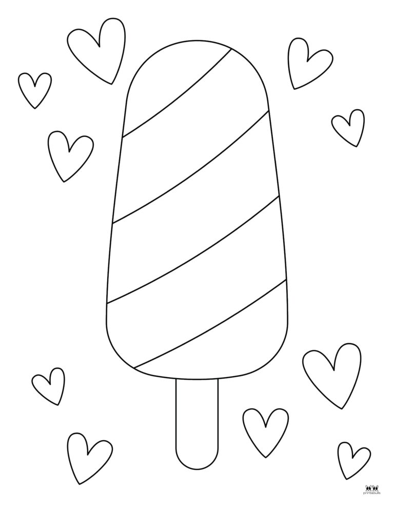 Popsicle Coloring Pages - 25 FREE Printables | Printabulls