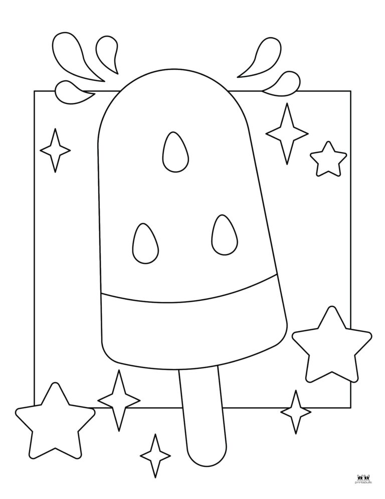 Popsicle Coloring Pages - 25 FREE Printables | Printabulls