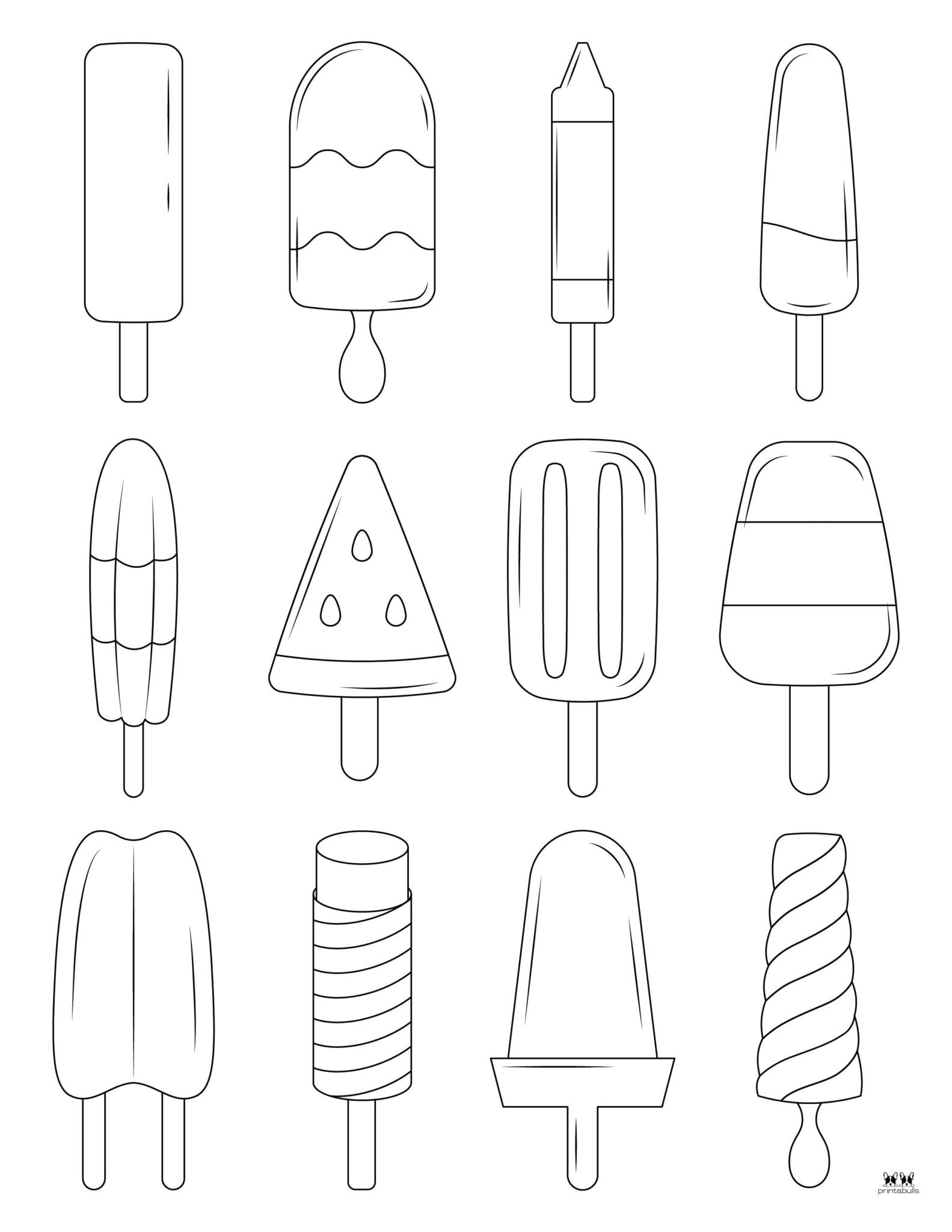 Popsicle Coloring Pages - 25 FREE Printables | Printabulls