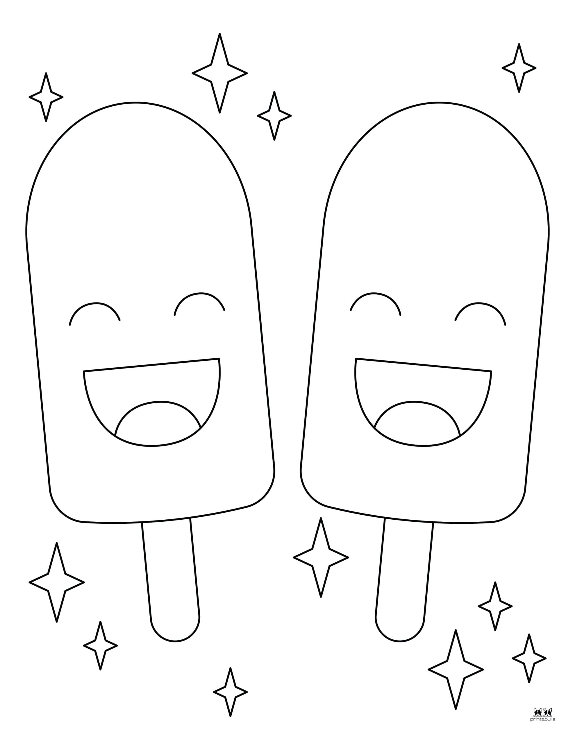 Popsicle Coloring Pages - 25 FREE Printables | Printabulls