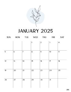 January 2025 Calendars - 107 FREE Printables | Printabulls