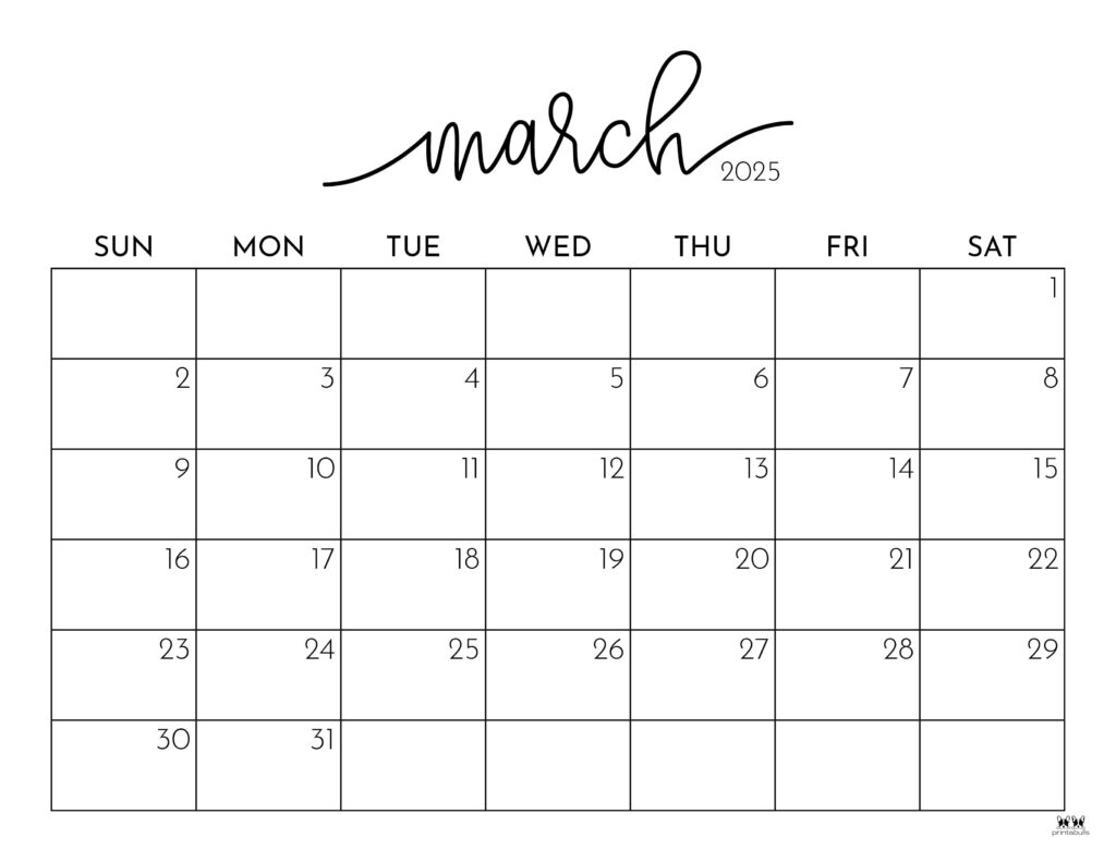 Printable-March-2025-Calendar-Style-1