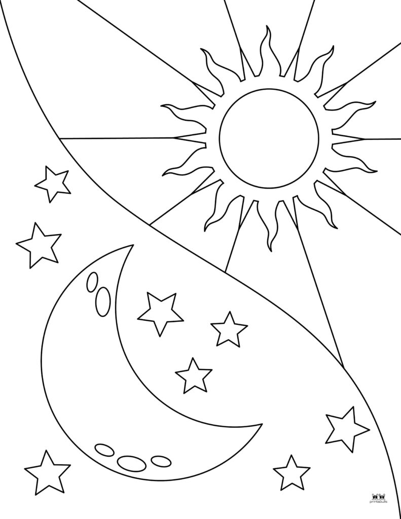 moon coloring page