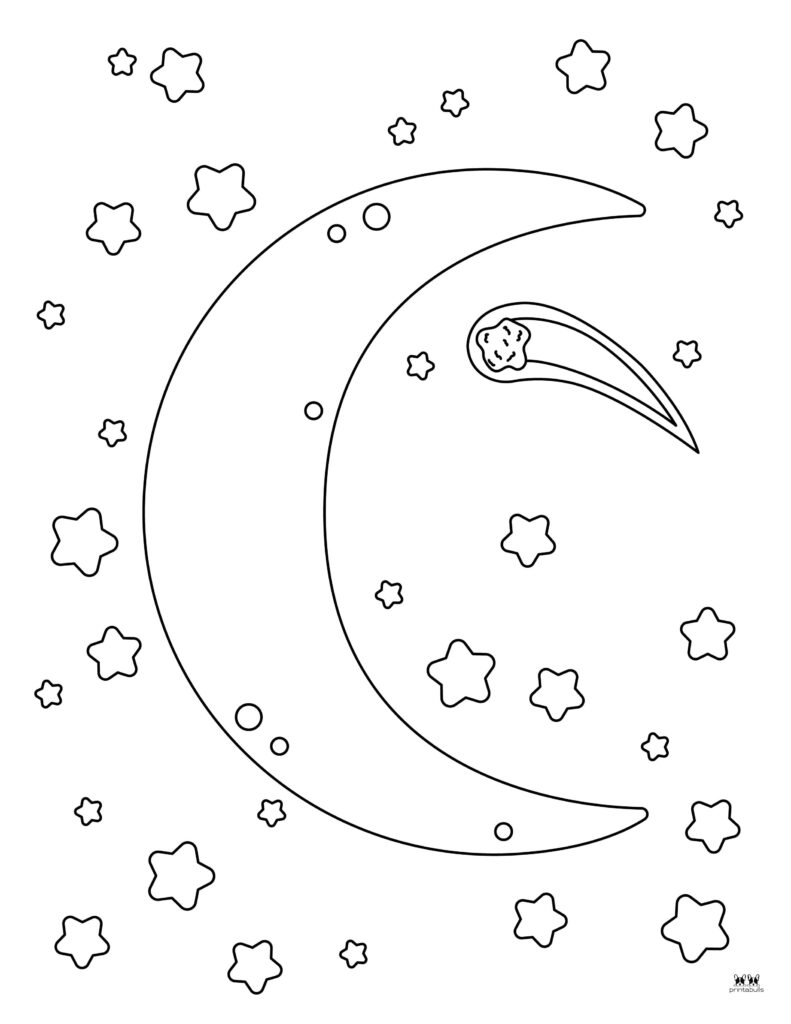 moon coloring page