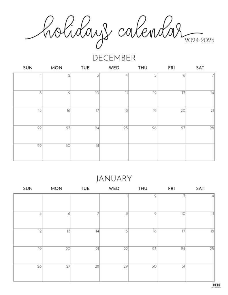 Printable-December-2024-January-2025-Calendars-1