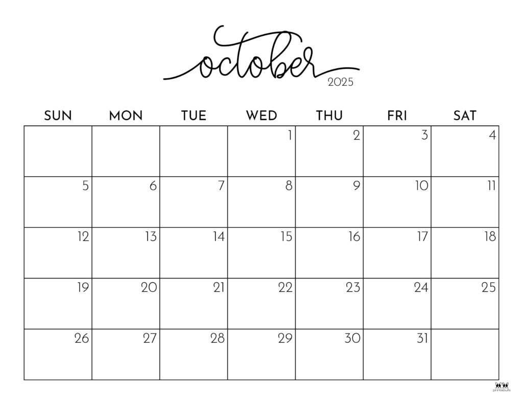 Printable-October-2025-Calendar-Style-1