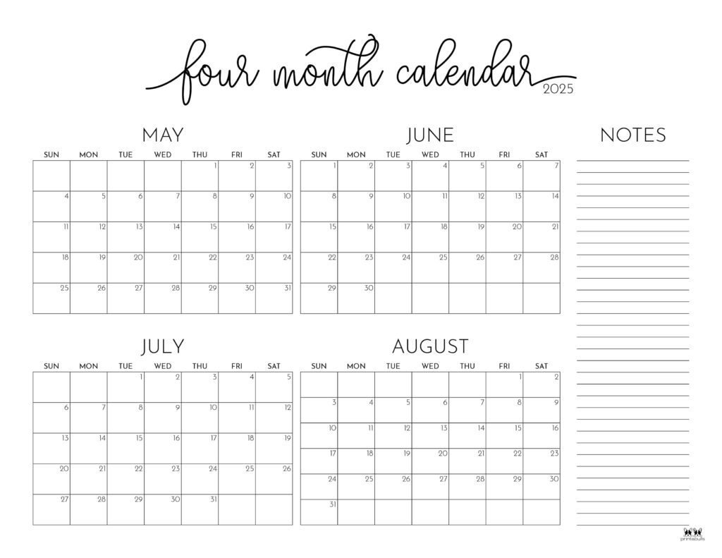 Printable-2025-Four-Month-Calendar-13