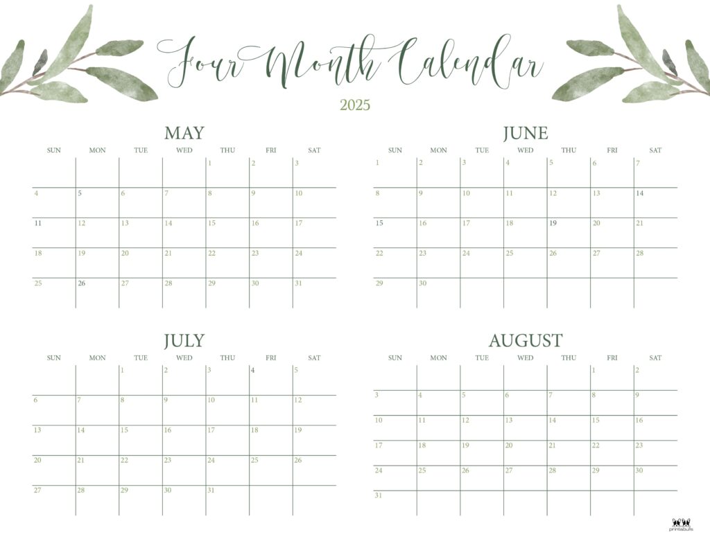 Printable-2025-Four-Month-Calendar-14