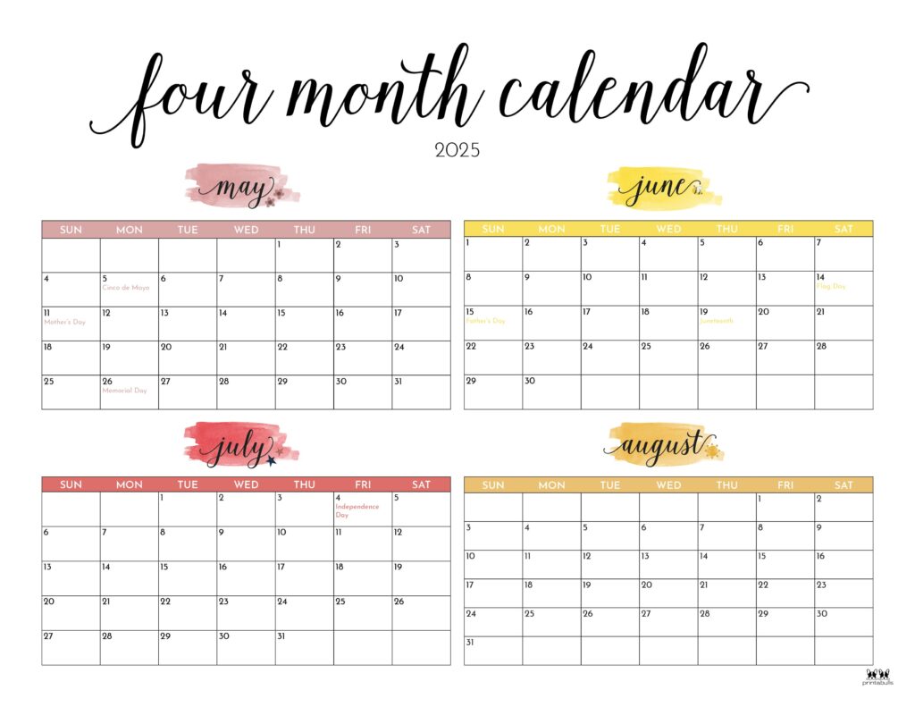 Printable-2025-Four-Month-Calendar-15