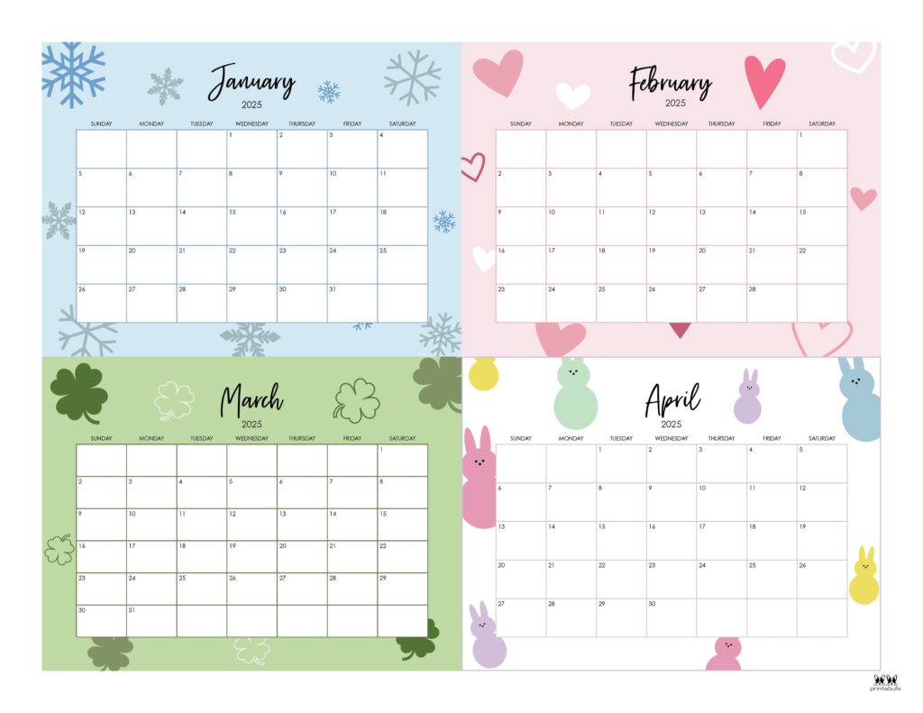 Printable-2025-Four-Month-Calendar-4