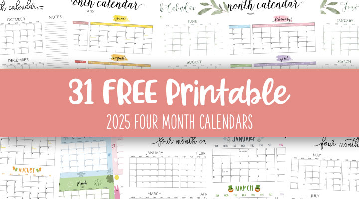 Printable-2025-Four-Month-Calendars-Feature-Image