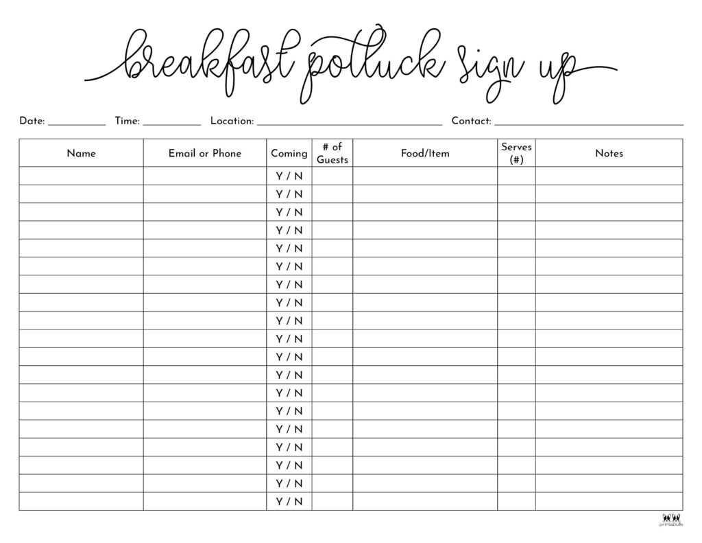 Printable-Breakfast-Potluck-Sign-Up-Sheet-1