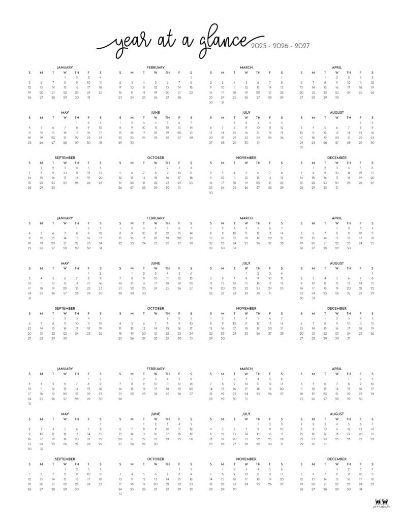 Printable-2025-2027-Three-Year-Calendar-Portrait-Style-2