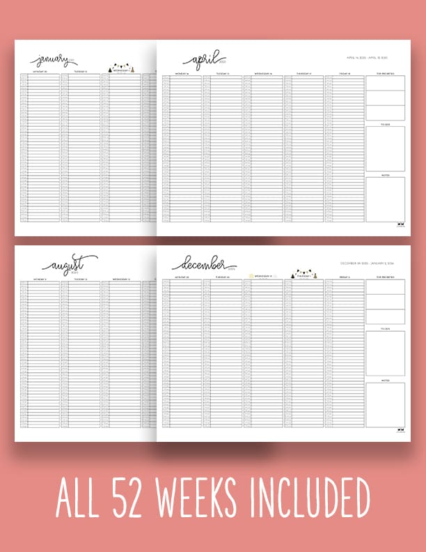 Printable-2025-Weekly-Calendars-5-Day-Time-Slots-Extras-1