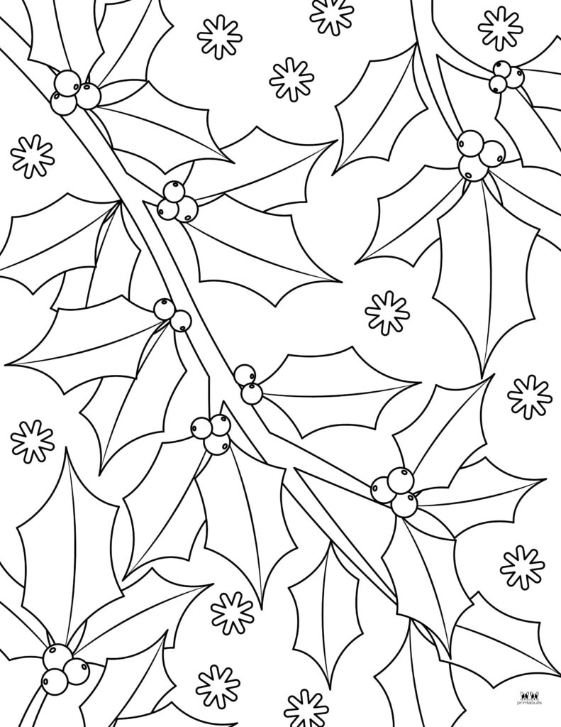 Printable-Holly-Coloring-Page-1