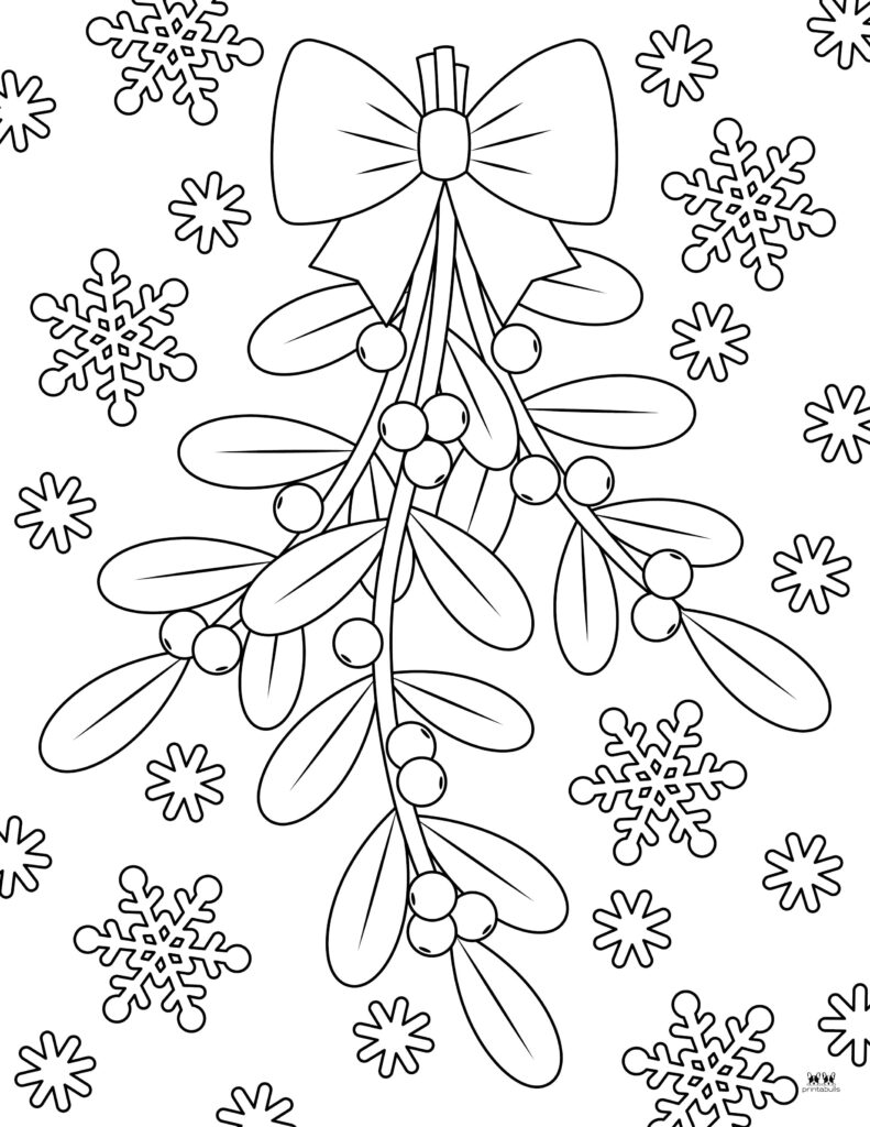 Printable-Mistletoe-Coloring-Page-1