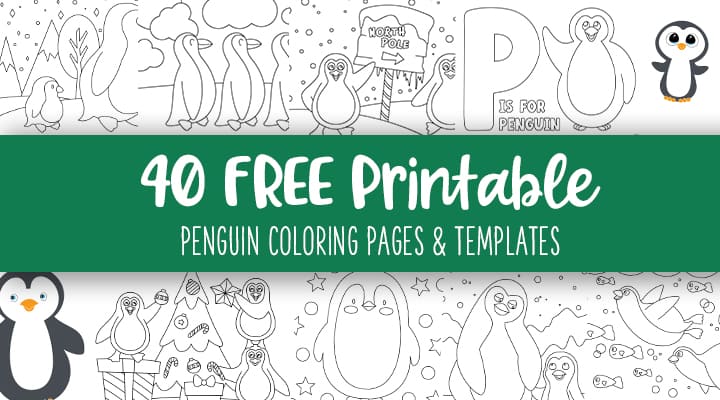 Printable-Penguin-Coloring-Pages-And-Templates-Feature-Image