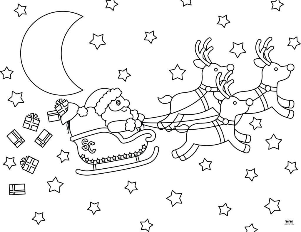 Printable-Sleigh-Coloring-Page-3