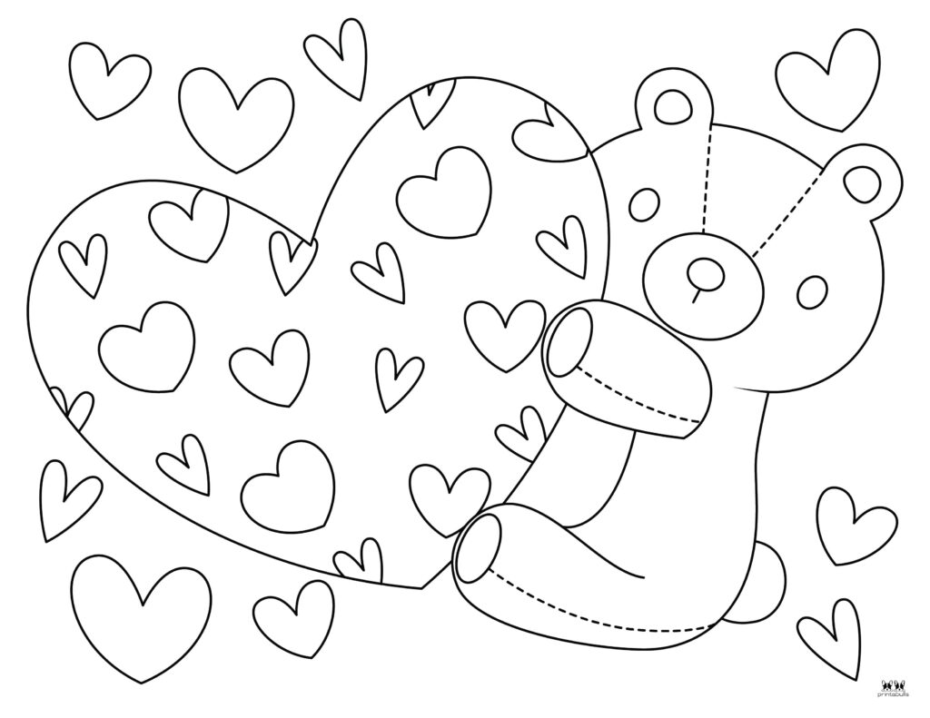 Printable-Teddy-Bear-Valentines-Day-Coloring-Page-12