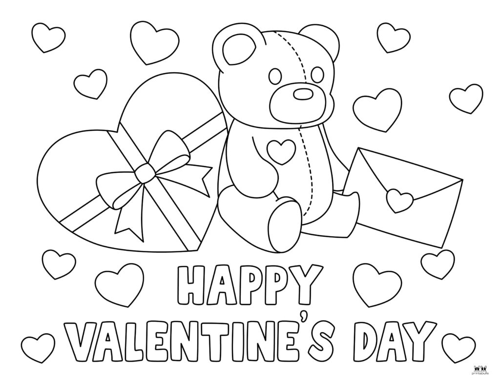 Printable-Teddy-Bear-Valentines-Day-Coloring-Page-2