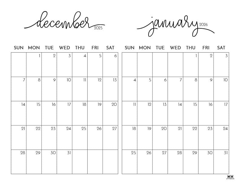 Printable-Two-Month-December-2025-January-2026-Calendars-1