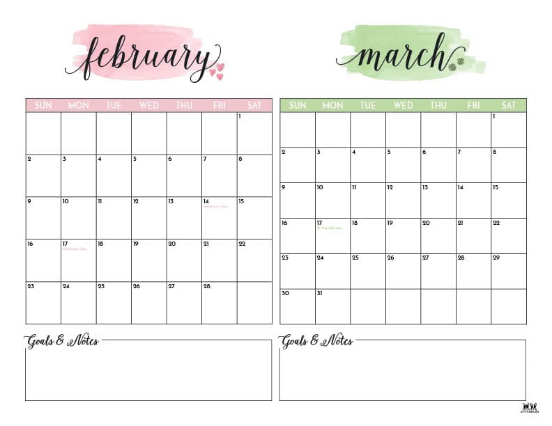 Printable-Two-Month-February-March-2025-Calendars-5