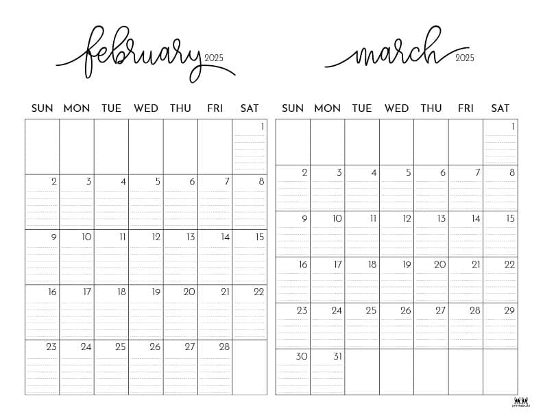 Printable-Two-Month-February-March-2025-Calendars-51