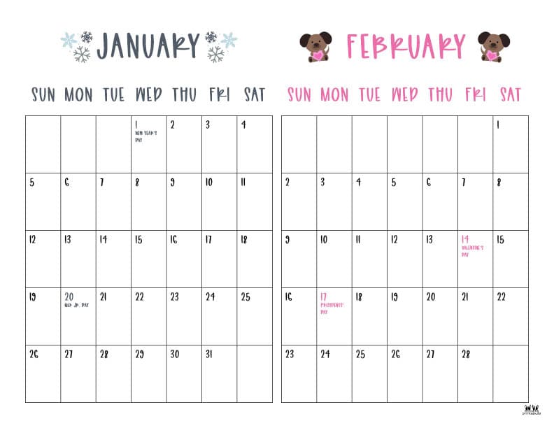 Printable-Two-Month-January-February-2025-Calendars-10