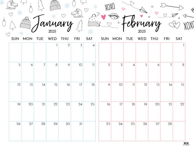 Printable-Two-Month-January-February-2025-Calendars-15