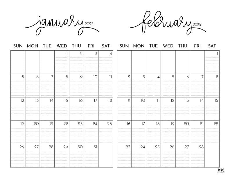 Printable-Two-Month-January-February-2025-Calendars-51