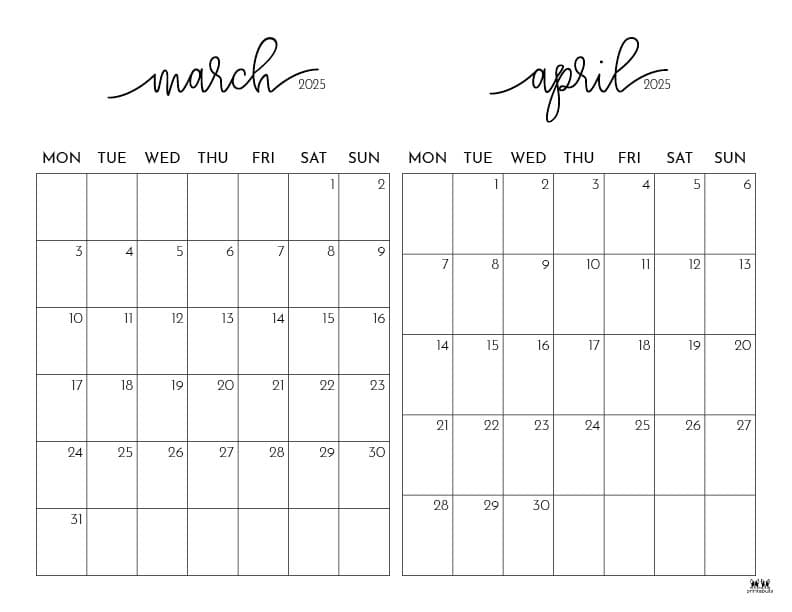 Printable-Two-Month-March-April-2025-Calendars-26