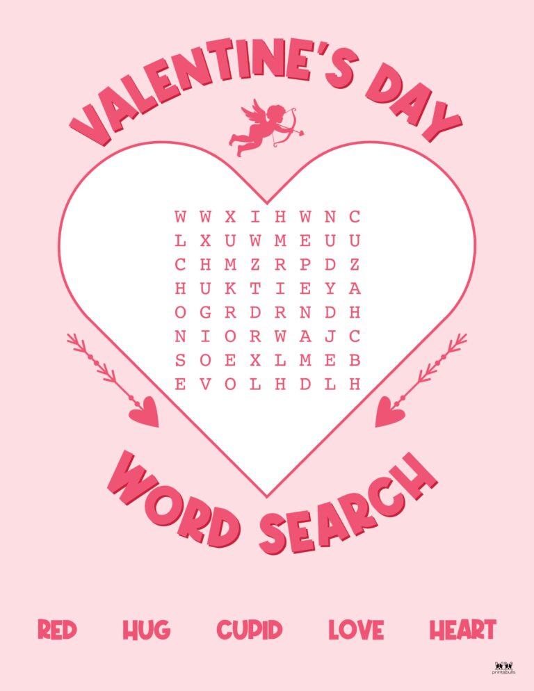 valentines day word search answers pdf